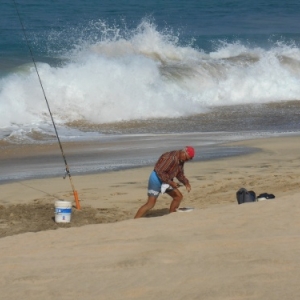 pecheur a la plage 