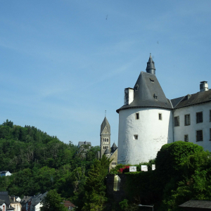 Vue sur le château de Clervaux