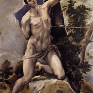 Saint Sebastien avec traits gay, par El Greco, 1610.