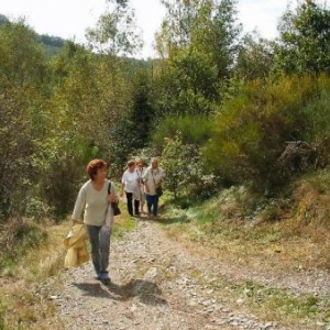 le chemin monte! on tombe la veste