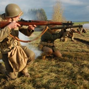 Soldats americains en action (show diurne HMRA) (Vaux-sur-Sure)