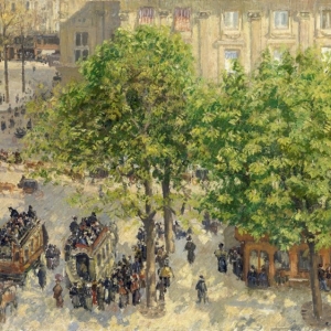 Camille Pissarro (1830–1903), Place du Théâtre Français in Parijs [Place du Théâtre Français), © State Hermitage Museum, St Petersburg