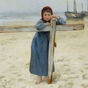 meisje op het strand, Jean Verhas, Estelle Slegers