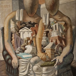 "Les Archeologues" (Giorgio de Chirico/1927/132,6 x 105,3 cm) (c) "SABAM Belgium 2019"