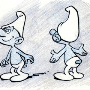 Crayonne des "Schtroumpfs", en 1958 (c) "Peyo"