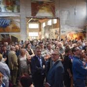 Vernissage de l exposition "Territoires d Ici et d Ailleurs", au Martinet, a Monceau-Roux (2018) (c) "L Avenir" 
