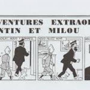 Strip prepublie par "Le Soir" (c) "Herge-Moulinsart"
