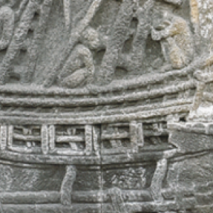 Bas-Relief du Temple bouddhiste de Borobudur  "Musee National d Indonesie"