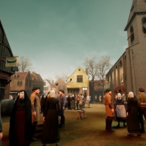 Une kermesse au village, un extrait d une sequence en "Realite Virtuelle 3D"