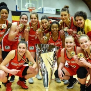 L equipe du "Basket Namur Capitale", laureate de la Coupe de Belgique 2018