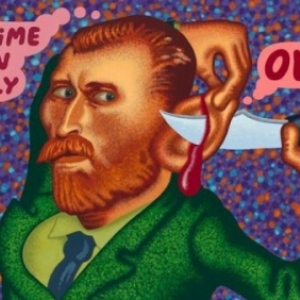 "Van Gogh cuts off his Ear" (2019) (c) Peter Saul/"Artist s Rights Society", New York