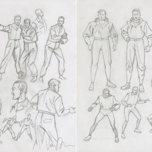 Croquis de "Blake & Mortimer" © Peter van Dongen © « Galerie Champaka »