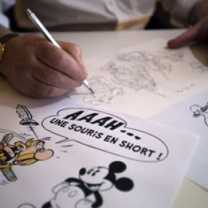 Albert Uderzo, grand fan de Walt Disney (c) Joel Saget/"AFP"