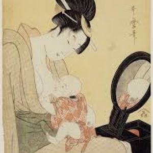 "Un Enfant au Sein" (K. Utamaro)