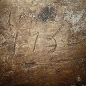 Ardres : graffiti sur les murs interieurs des fortifications ( 1752 )