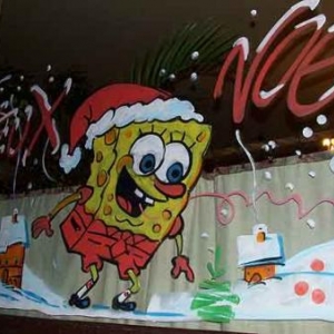 Frasne - Peinture sur vitrine pour Noel-7435