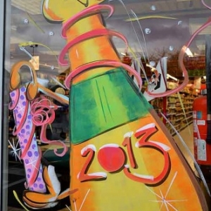 peinture sur vitrine pour NOEL-2468