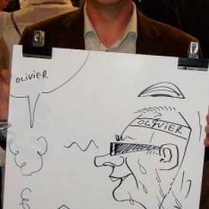caricaturiste pour la centrale de Tihange
