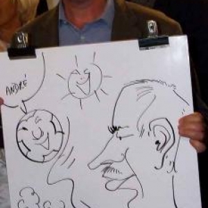 caricaturiste pour la centrale de Tihange