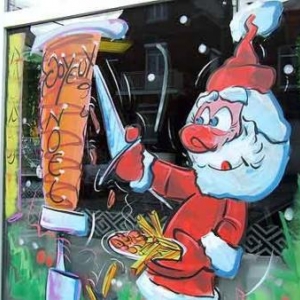 Peinture sur vitrine pour Noel-7535