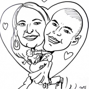 Caricature mariage LEMAITRE-TOUSSAINT