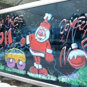 Peinture sur vitrine pour Noel-7467