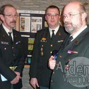 Le camp Elsenborn Gerhard Schopges, Didier Malisse et le Major Johan De Clercq