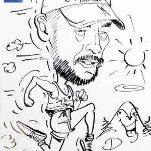 caricature jogging Bastogne