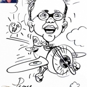 caricature minute en avion