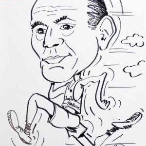 caricature jogging Bastogne
