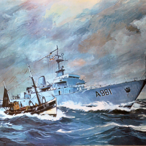 Zinnia contrôlant un bateau de pêche