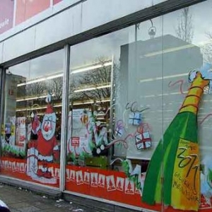 Peinture sur vitrine pour Noel-7405