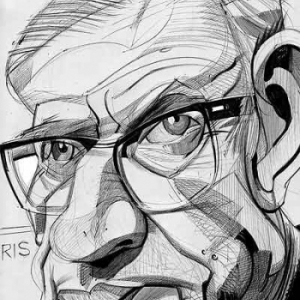 Jean-Paul Sartre caricature de Christian Jacot 