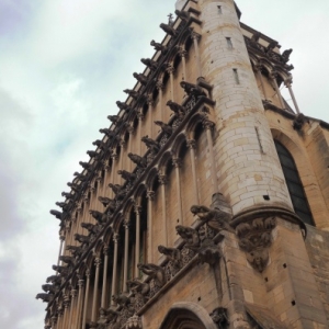Facade de Notre Dame et ses gargouilles ( Photo : F. Detry )