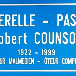 La passerelle Robert Counson qui relie les berges de la Warche a été inaugurée le 18 juin 2016 à Malmedy ( Photo : François Detry)