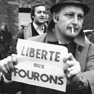 Manifestation flamingante dans les Fourons ( 8 mars 1980 )