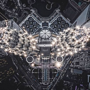 17 Structure extraterrestre, Petronas Towers, Kuala Lumpur, Malaisie © Tomasz Kowalski - Drone Awards 2020