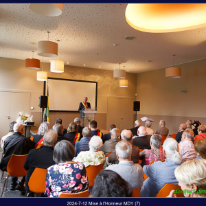 Intervention de l'Echevin de la culture  ( photo Denis Dosquet )