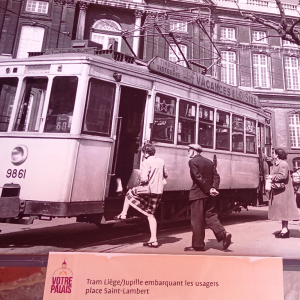 Le tram à Liège ( photo : F. Detry )