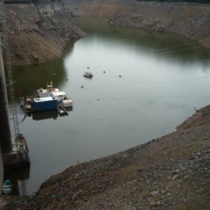 Le niveau du lac durant les travaux