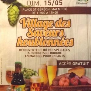 Sam. 14 et dim. 15 mai  150eme anniversaire  Village des saveurs houblonnees de 11h a 19 h