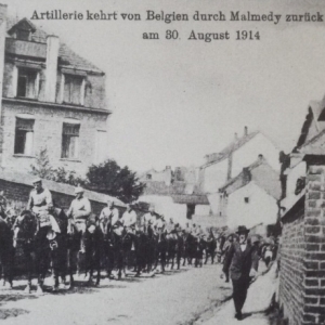 Entree de l'artillerie allemande dans Malmedy