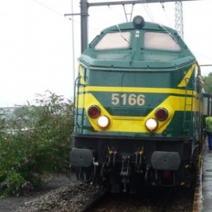 La locomotive Diesel prete a intervenir en cas de probleme pour la 29.013