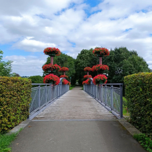 La passerelle fleurie de Thimister