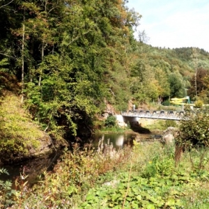 Le cadre bucolique la passerelle