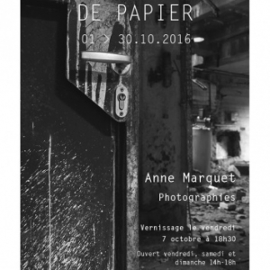 " Un château de papier ", photographies de Anne Marquet.