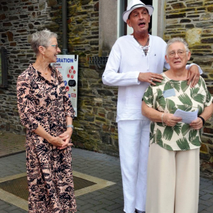 Inauguration de l'exposition par Monique Delvigne-Wouters