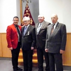 Reception " Royale Malmedienne " en compagnie du President d'Honneur, du President et du Directeur de choeur ( photo de Michael ALMER )