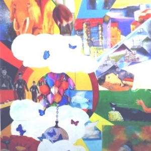 Oeuvre realisee a partir de 18 tableaux d'artistes de l'Atlier d'Igor /  Laureat du concours N'atur'elle 2014 organise par la Jeune Chambre du Commerce de Malmedy - Hautes Fagnes