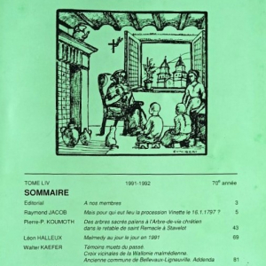 Les publications de Malmedy - Folklore